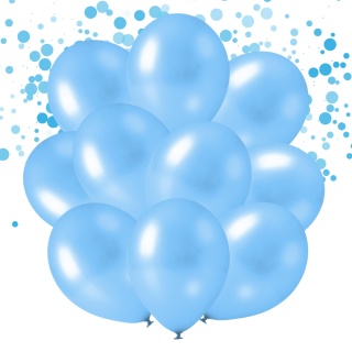 650 BALONY 27cm JASNY NIEBIESKI METALIK 50szt.