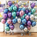 700 BALONY 30cm CHROMOWANE SREBRNE GLOSSY 100szt.