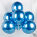 750 BALONY 13cm CHROMOWANE NIEBIESKIE GLOSSY 100szt.