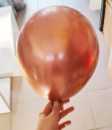 730 BALONY 13cm CHROMOWANE MIEDZIANE GLOSSY 100szt. RÓŻOWE ZŁOTO