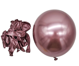 735 BALONY 13cm CHROMOWANE SILVER ROSE GLOSSY 100szt.