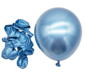 750 BALONY 13cm CHROMOWANE NIEBIESKIE GLOSSY 10szt.