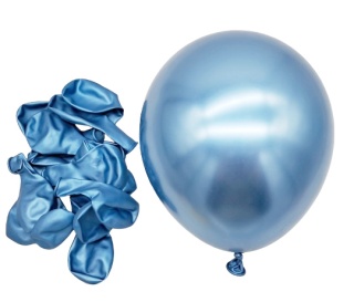 750 BALONY 30cm CHROMOWANE NIEBIESKIE GLOSSY 50szt.