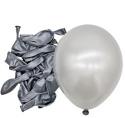 400 BALONY 13cm SREBRNE METALIZOWANE 100szt.