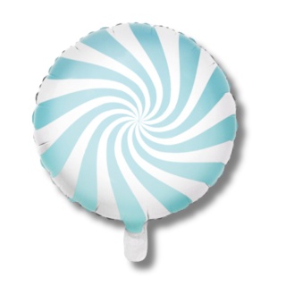 BALON FOLIOWY CUKIEREK NIEBIESKI PASTELOWY 45cm OKRĄGŁY