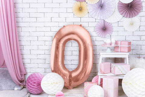 BALON FOLIOWY CYFRA 0 RÓŻOWE ZŁOTO DUŻA 86cm ROSE GOLD URODZINY ROCZNICA BALON FOLIOWY CYFRA 0 RÓŻOWE ZŁOTO DUŻA 86cm ROSE GOLD URODZINY ROCZNICA