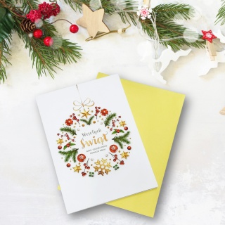 GD148 KARTA ŚWIĄTECZNA Z ŻYCZENIAMI BOŻE NARODZENIE