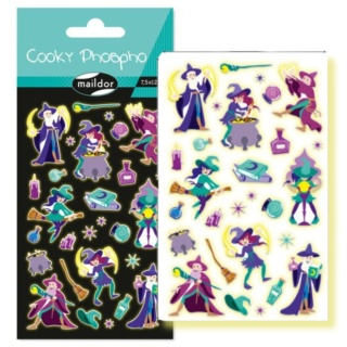 NAKLEJKI ŚWIECĄCE W CIEMNOŚCI 3D - CZARODZIEJE I CZAROWNICE MAGIA