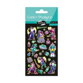 NAKLEJKI ŚWIECĄCE W CIEMNOŚCI 3D - CZARODZIEJE I CZAROWNICE MAGIA