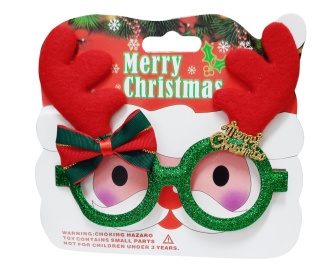 OKULARY ŚWIĄTECZNE DLA DZIECI ZABAWNE RENIFER MIKOŁAJ