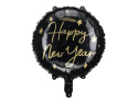 BALON FOLIOWY HAPPY NEW YEAR 45cm CZARNY DEKORACJE SYLWESTER