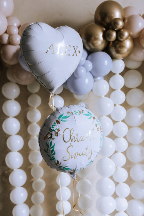 BALON FOLIOWY NA CHRZEST 45cm BIAŁY CHRZEST ŚWIĘTY BALON FOLIOWY NA CHRZEST 45cm BIAŁY CHRZEST ŚWIĘTY