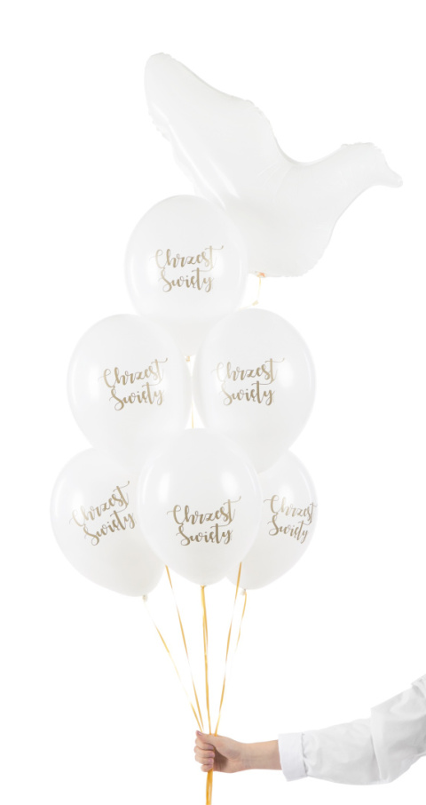 BALONY LATEKSOWE BIAŁE NA CHRZEST 30cm 6sztuk CHRZEST ŚWIĘTY BALONY LATEKSOWE BIAŁE NA CHRZEST 30cm 6sztuk CHRZEST ŚWIĘTY