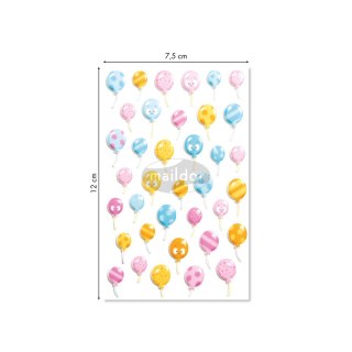 NAKLEJKI 3D WYPUKŁE BŁYSZCZĄCE - BALONIKI