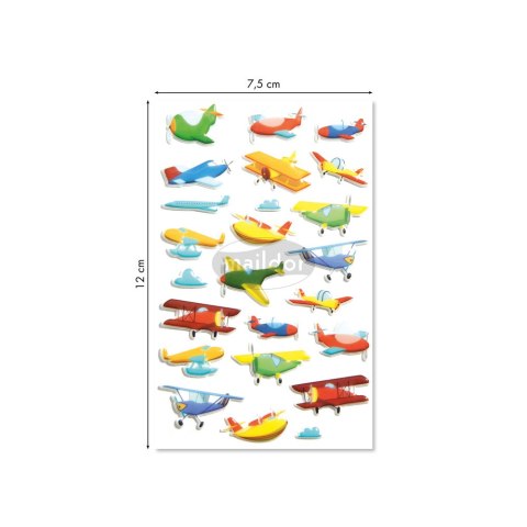 NAKLEJKI 3D WYPUKŁE BŁYSZCZĄCE - SAMOLOTY NAKLEJKI 3D WYPUKŁE BŁYSZCZĄCE - SAMOLOTY