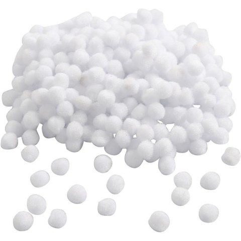POMPONY DEKORACYJNE POMPONIKI 10mm BIAŁE 450szt.! POMPONY DEKORACYJNE POMPONIKI 10mm BIAŁE 450szt.!