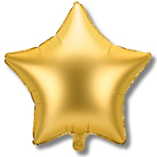 BALON FOLIOWY GWIAZDKA ZŁOTA SATYNOWA 48cm URODZINY