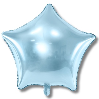 BALON FOLIOWY BŁĘKITNA GWIAZDKA 48cm BŁYSZCZĄCA