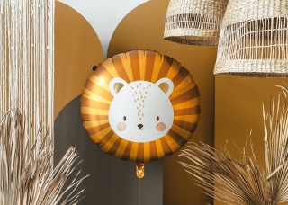 BALON FOLIOWY LEW 67x70cm KRÓL LEW ANIMAL PARTY