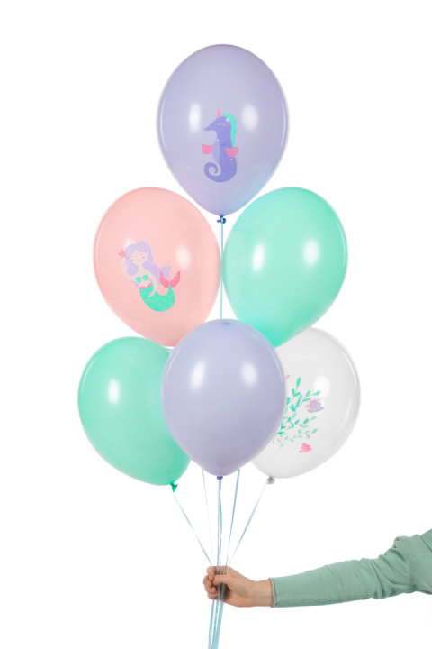 BALONY MORSKI ŚWIAT SYRENKA 6szt. 30cm OCEAN PARTY BALONY MORSKI ŚWIAT SYRENKA 6szt. 30cm OCEAN PARTY