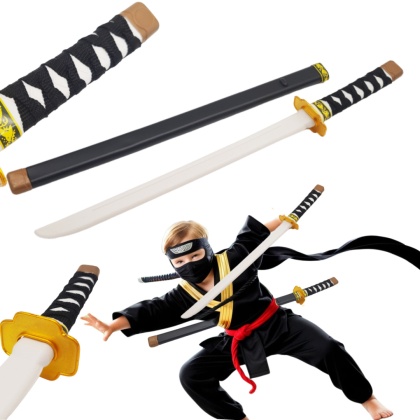 CZARNY MIECZ NINJA KATANA DLA DZIECI 58cm