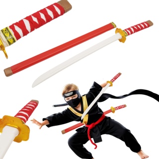 CZERWONY MIECZ NINJA KATANA DLA DZIECI 58cm