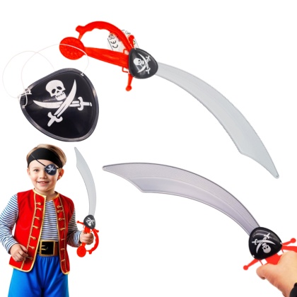 CZERWONY PIRACKI MIECZ GADŻET DLA DZIECI 45cm