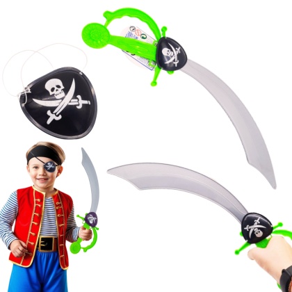 ZIELONY PIRACKI MIECZ GADŻET DLA DZIECI 45cm