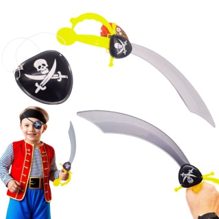 ŻÓŁTY PIRACKI MIECZ GADŻET DLA DZIECI 45cm