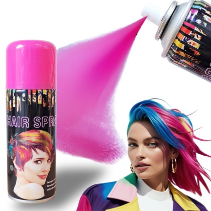 KOLOROWY SPRAY DO WŁOSÓW RÓŻOWY FARBA ZMYWALNA