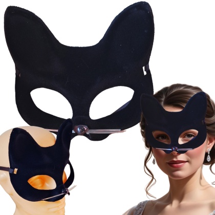 MASKA KOTA CZARNA KARNAWAŁ PRZEBRANIE