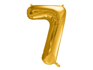 BALON FOLIOWY CYFRA 7 ZŁOTA DUŻA 86cm URODZINY ROCZNICA