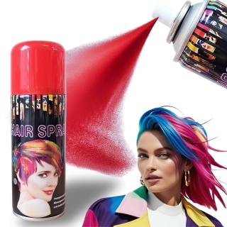 KOLOROWY SPRAY DO WŁOSÓW CZERWONY FARBA ZMYWALNA