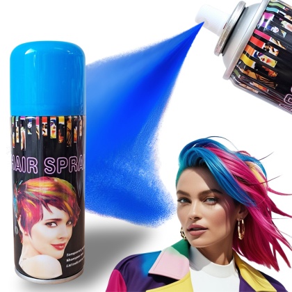 KOLOROWY SPRAY DO WŁOSÓW NIEBIESKI FARBA ZMYWALNA