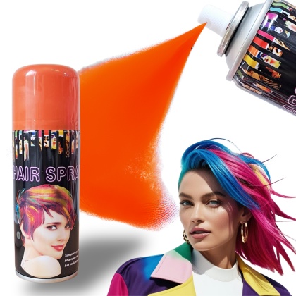 KOLOROWY SPRAY DO WŁOSÓW POMARAŃCZOWY FARBA ZMYWALNA