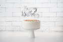 TOPPER HAPPY BIRTHDAY SREBRNY LUSTRZANY 22,5cm DEKORACJA TORTU TOPPER HAPPY BIRTHDAY SREBRNY LUSTRZANY 22,5cm DEKORACJA TORTU