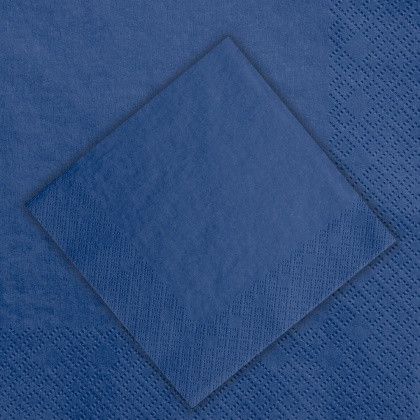 SERWETKI GŁADKIE GRANATOWE 20szt. 33x33cm TRÓJWARSTWOWE