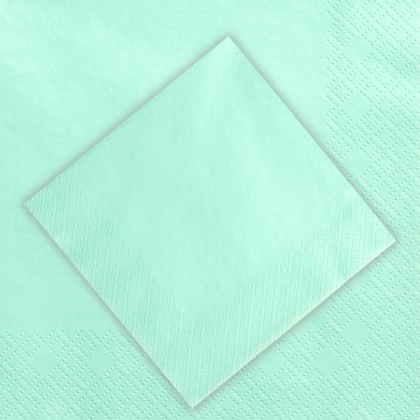 SERWETKI GŁADKIE MIĘTOWE 20szt. 33x33cm TRÓJWARSTWOWE
