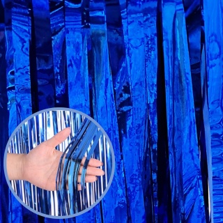 GRANATOWA KURTYNA DEKORACYJNA IMPREZOWA 200cmx100cm