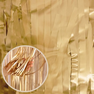 KURTYNA DEKORACYJNA JASNE ZŁOTO MAT 200cmx100cm SZAMPAŃSKI MAT