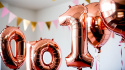 BALON FOLIOWY CYFRA 1 RÓŻOWE ZŁOTO DUŻA 86cm ROSE GOLD URODZINY ROCZNICA