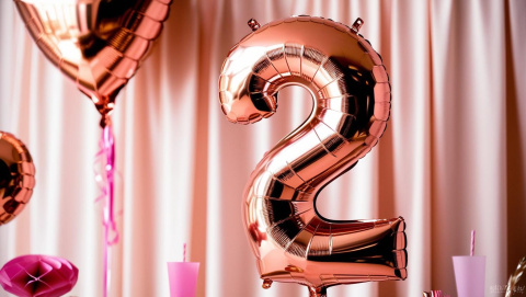 BALON FOLIOWY CYFRA 2 RÓŻOWE ZŁOTO DUŻA 86cm ROSE GOLD URODZINY ROCZNICA BALON FOLIOWY CYFRA 2 RÓŻOWE ZŁOTO DUŻA 86cm ROSE GOLD URODZINY ROCZNICA
