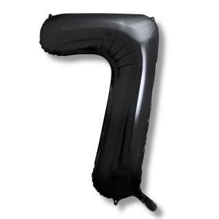 BALON FOLIOWY CYFRA 7 CZARNA DUŻA 86cm URODZINY ROCZNICA