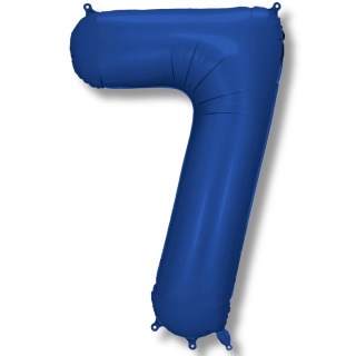 BALON FOLIOWY CYFRA 7 GRANATOWA DUŻA 86cm SATYNOWA MAT