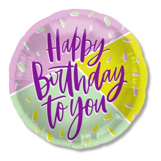 67900 BALON FOLIOWY HAPPY BIRTHDAY 45cm KOLOROWY