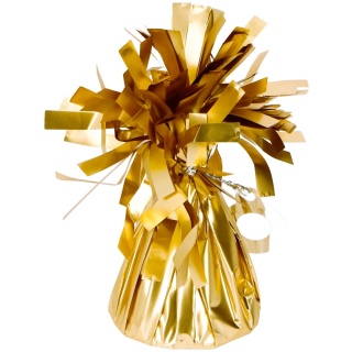 SATYNOWY ZŁOTY CIĘŻAREK DO BALONÓW OBCIĄŻNIK FOLIOWY 1szt.