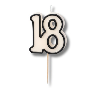 ŚWIECZKA URODZINOWA LICZBA 18 ELEGANCKA 18 URODZINY