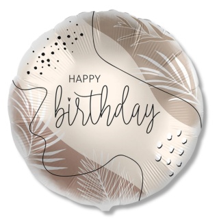 81030 BALON FOLIOWY HAPPY BIRTHDAY 43cm PREMIUM