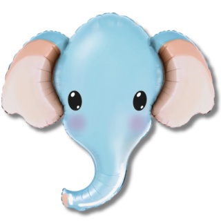 BALON FOLIOWY SŁONIK 99cm NIEBIESKI SŁOŃ SAFARI PARTY