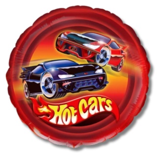 BALON FOLIOWY HOT CARS 48cm BALON Z SAMOCHODAMI MOTO RACE PARTY